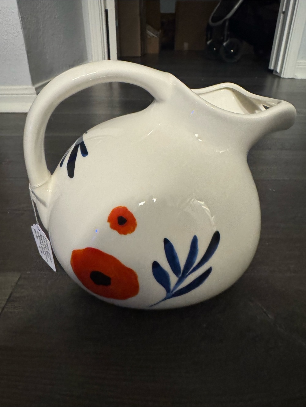 Misha Zadeh One Hundred 80 Degrees Mod Poppies Ceramic Pitcher